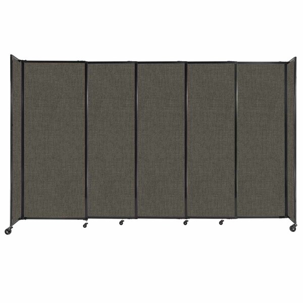 StraightWall Sliding Portable Partition 11'3" x 6'10" Mocha Fabric